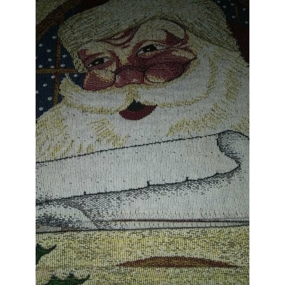 12 Santa Claus Christmas India cotton/ polyester blend tapestry style placemats - Picture 11 of 12